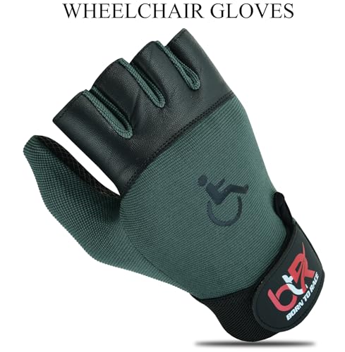 BTR Wheelchair Gloves for Men and Women | Mobility and Disability Gloves with Breathable, Lightweight Design, Non-Slip Grip, and Padded Palm Protection - color: Black, size: Small