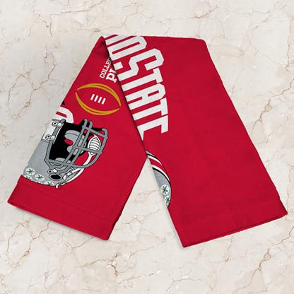 Northwest 2024 NCAA College Football Playoff Ohio State Buckeyes Fan Towel 2 Pack, Lightweight Game Day Set, Stadium Sideline Gym Travel Accessory, 16 x 25 Inch