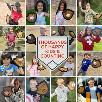 Toss and Catch Ball Game Set - Easy to Use Sticky Balls & Beginner Baseball Training Glove - Premium Toy Paddle Fits All Hand Sizes From Toddlers to Teens & Adults - Fun Gift Idea for Boys and Girls - style: 4 Pack
