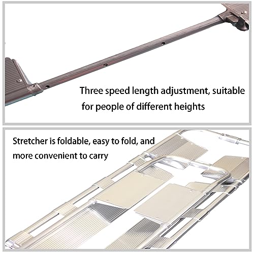 Portable Spine Board Stretcher - Folding Stretcher for Mcal Emerncies & Patient Transport with Safe Str - Ideal for Hospitals & First Responders