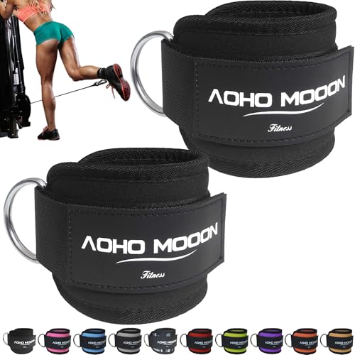 Comfortable Adjustable Ankle Straps for Cable Machines Women, Gym Workout Leg Strap, Glute Cuff, Ankle Cuffs for Glute Workouts, Foot Straps for Kickback, One Size Fit All
