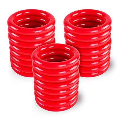 Super Z Outlet Red Plastic 2.5 Inch Carnival Rings for Ring Toss Games Party Favor Toys (24 Pack)