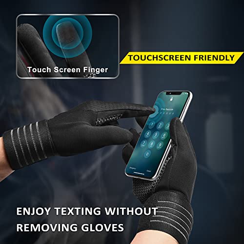 ihuan Workout Gloves for Men Full-Finger: Weight Lifting for Men, Gym Full Hand Gloves for Weightlifting, Deadlift - size: X-Large