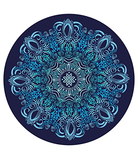 Pilates Mat Round Oversize Yoga Mat Suede Rubber Non-Slip Dia 140cm Exercise Mat Meditation Mat Workout Mat for Home Outdoor
