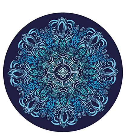 Pilates Mat Round Oversize Yoga Mat Suede Rubber Non-Slip Dia 140cm Exercise Mat Meditation Mat Workout Mat for Home Outdoor