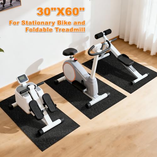 Fitvids Treadmill Mat 1/4" Thick Non-Slip Gym Mats Floor Protection Pad Compatible for Treadmills,Elliptical,Exercise Bikes,Stationary Cycles and Accessories