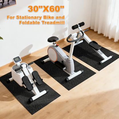 Fitvids Treadmill Mat 1/4" Thick Non-Slip Gym Mats Floor Protection Pad Compatible for Treadmills,Elliptical,Exercise Bikes,Stationary Cycles and Accessories