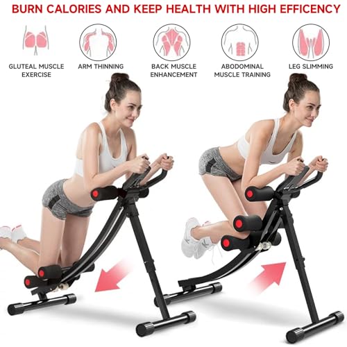 abdominal bench Ab abdominal Machine Women's Home Abdominal Exerciser 308lbs Abdominal Compressor Collapsible Abdominal Core Trainer 4-Speed Adjustable Strength Training Machine with LCD Display