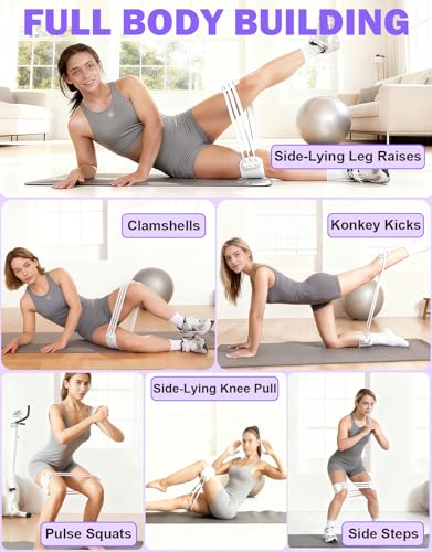 Adjustable Booty Resistance Bands with 5-Level, Non-Slip Glute Bands for Women, Wide Resistance Loop Bands for Butt and Leg Exercise