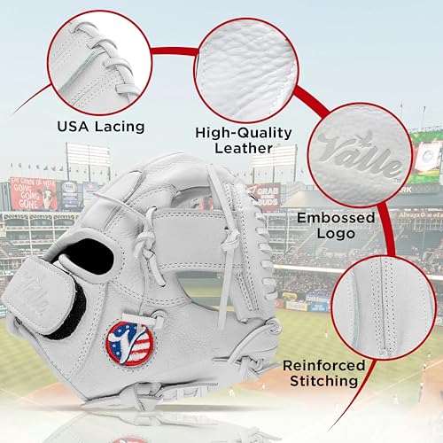 Valle Eagle K47 4-Finger Infielders Training Glove for Baseball and Softball - Soft Leather & Elite Fielding Equipment for Practice & Drills - Right or Left Hand Throw