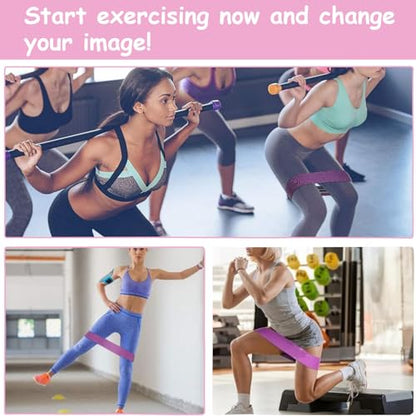 Resistance Bands for Working Out, Resistance Bands, 3 Set of Stretch Exercise Workout Bands for Booty Legs, Booty Band for Yoga Starter Set, Pilates, Working Out Hip Thigh Glute Bands Set