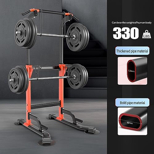 Z ZHICHI Pull-Up Dip Station Pull-Up Chin-Up Weight Capacity 350LBS - color: orange