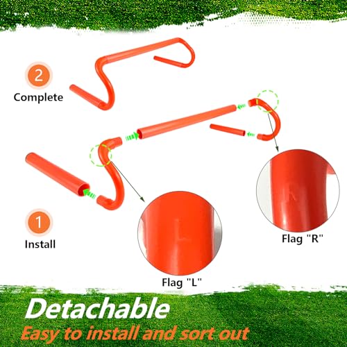 10 Pcs 6" Speed Agility Training Hurdles with 6 Marker Cone Durable Training Hurdle Agility Plyometric All Purpose Speed Hurdle Equipment for Athletes Soccer Basketball Football Practice