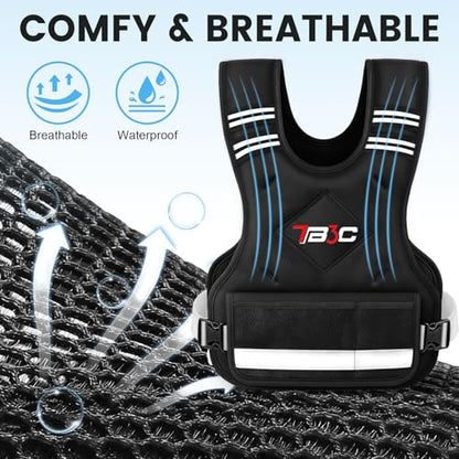 TB3C Adjustable Weighted Vest Woman, 4-10/11-20/20-30 LB Weight Vest for Women, Plus Size Womens Weighted Vest - color: Black, size: 20-32LB
