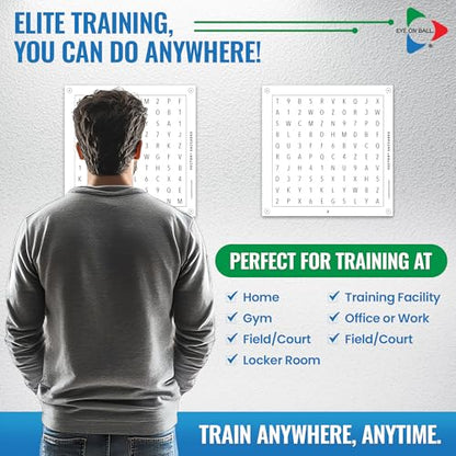 Vector Saccades Vision Training Kit – Sports Vision & Reaction Time Trainer for Athletes – Eye Focus & Tracking Exercise Tool to Improve Hand Eye Coordination, Focus, and Visual Accuracy