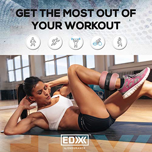 EDX Adjustable Ankle Weights | Arm, Leg and Wrist Weight Strap | Fitness, Walking, Jogging, Workout, Lifting 2 Pack 2lbs