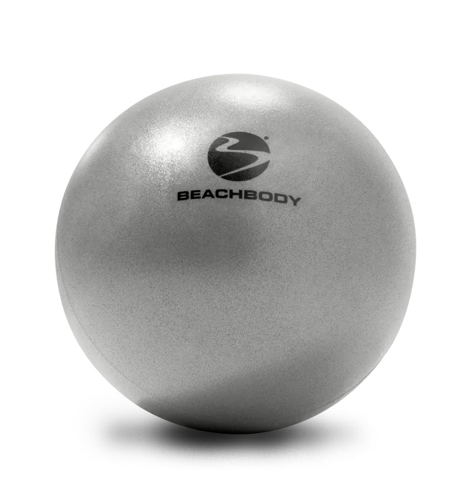 BODi Core Ball for Core Strengthening, 8" Small Exercise Ball, Lightweight, Durable, Inflatable, Home Gym Workout Equipment for Yoga, Pilates, Fitness, Inflation Straw and Plug Included, Silver