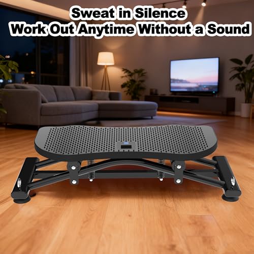 Sliding Ski Simulator with Resistance Bands, Indoor Skiing Fitness Equipment for Home Gym with Non-Slip Base, Full-Body Cardio Training Machine for Core, Leg & Arm Workout