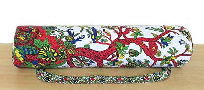 INDIAN CRAFT CASTLE ICC Yoga Mat Bag Carrier Full-Zip Exercise Yoga Mat Carry Bag for Women Men with Multi-Functional Storage Pockets and Adjustable Shoulder Strap 26X6 Inches - style: White Tree of Life