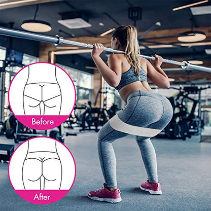 Resistance Bands, Fabric Workout Bands for Women & Men, Cloth Booty Resistance Loop Bands, Thick Squat Bands for Butt/Legs/Thigh/Hip/Glute Excersing - color: Light gray/black/dark gray