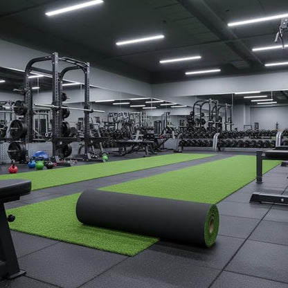 Yescom Large Gym Mat Flooring Sports Sled Pull Turf for Weight Football Push Sled Gym Equipment Outdoor Indoor 33'x3'x2Roll(198 Sq.Ft), 0.4" H
