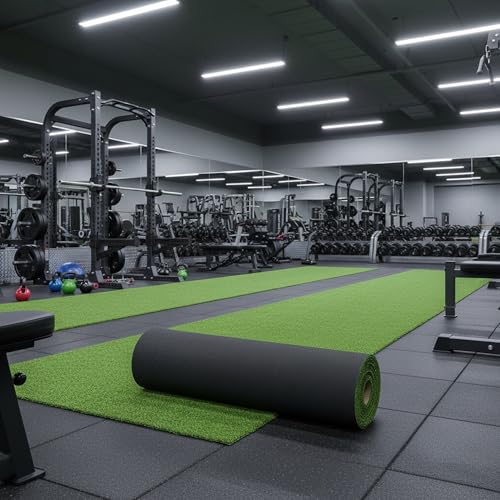Yescom Large Gym Mat Flooring Sports Sled Pull Turf for Weight Football Push Sled Gym Equipment Outdoor Indoor 33'x3'x2Roll(198 Sq.Ft), 0.4" H