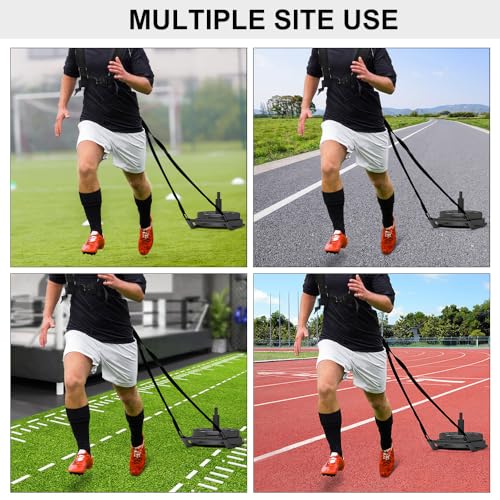 SELEWARE Weight Sled Workout Sled Fitness Strength Training Sled Speed Training Sled for Athletic Exercise and Speed Improvement Suitable for 1" and 2" Weight Plates