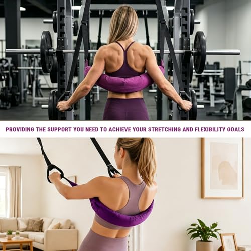 Hanging Ab Straps for Pull Up Bar, Adjustable Waist Stretcher Strap Aerial Yoga Flexibility Trainer for Back Stretching and Leg Mobility Exercises
