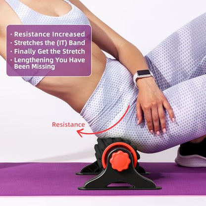 XL IT Band Firm Foam Roller with Resistance Holder - 17 inches - Exercise Roller for IT Band Issues, Deep Tissue Muscle Massage, Muscle and Back Roller for Fitness, Gym Equipment (Black) - color: Black