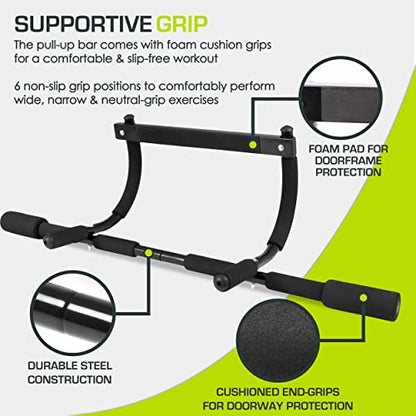 ProsourceFit Pull Up Bar for Multi Use Fitness & Home Gym Exercise