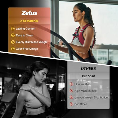 Zelus Weighted Vest for Women Men, Washable Z-Fit Weighted Vest 5/10/15lb - color: Red, size: 5 LB
