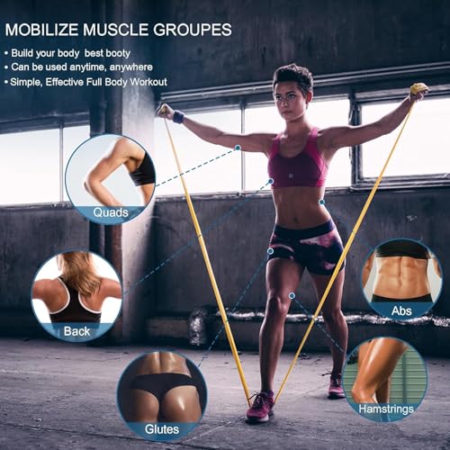 Resistance Bands for Working Out, Physical Therapy, Exercise, Pilates, Yoga - color: 5 Colour Set