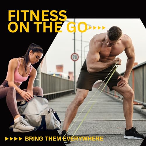 Resistance Bands - Workout, Gym & Pull Up Assistance Bands - Dumbbell Alternative, Stretching - For Men & Women