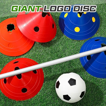 Jumbo Soccer Cones Big Training Disc Cone - color: red, yellow, blue, green, and orange