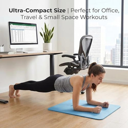 Mini Small Yoga Mat 23.6×15.7in 5mm Thin Portable Non-Slip Knee Pad