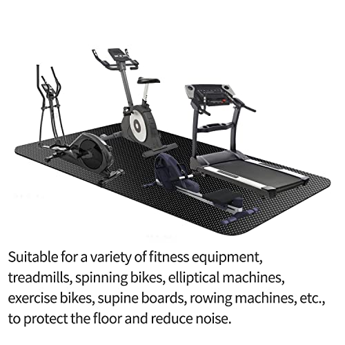 Large Exercise Mat,Exercise Equipment Mat,Treadmill Mat, Exercise Bike Mat, Workout Mats for Home Gym Mats Gym Flooring Rubber Workout Mat Fitness Mat Large Yoga Mat Cardio Mat for Weightlifting, Jump Rope, Non-slipping