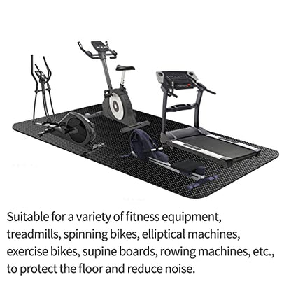 Treadmill Mat,Bike Mat Compatible with Peloton Bike Elliptical Treadmill,Folding Pad Exercise Equipment Under Exercise Trainer Pad for Stationary Indoor Spin - size: 47.3"L x 23.6"W x 0.2"Th