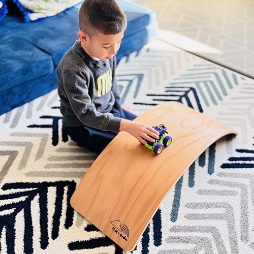 Balance Board for Toddlers - Wooden Wobble - Kids Balance - First Birthday Gift - Large Natural Wood - Handmade