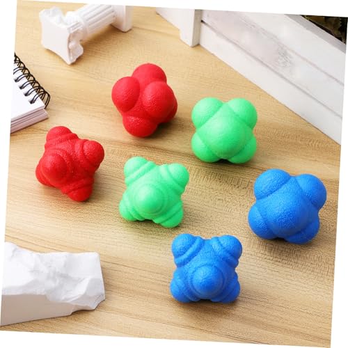 Hemoton 6 Pcs Fitness Reaction Balls Bouncing Balls for Speed Training Hand Eye Coordination Reflexes Durable for Use