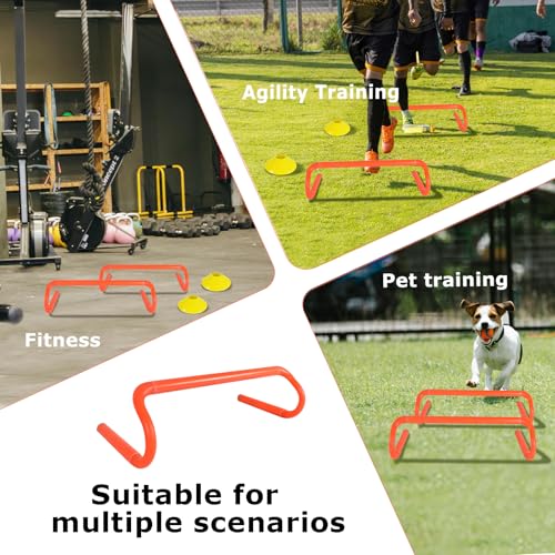 Agility Hurdles Detachable Speed Hurdles Spliced Agility Training Equipment for Soccer, Basketball and Track Drills