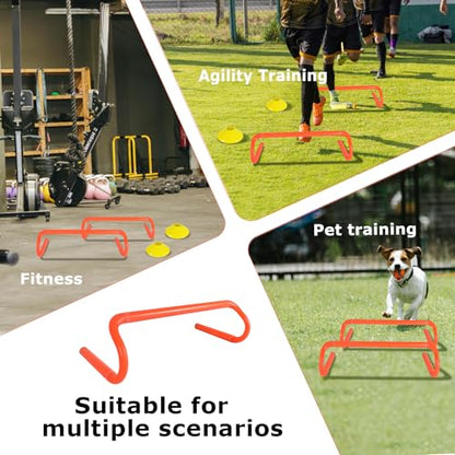 Agility Hurdles Detachable Speed Hurdles Spliced Agility Training Equipment for Soccer, Basketball and Track Drills