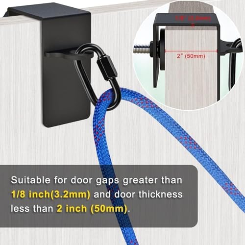 Heavy Duty Door Anchor Attachment for Exercise Bands Workout Door Mount Anchors for Body Weight Straps Home Gym Stainless Steel 462g 10x6cm