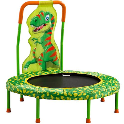 36 Inch Kids Trampoline Mini Trampoline with Handle, 36'' Indoor Outdoor Trampolines for Kids, Toddler Small Mini Baby Fitness Rebounder Recreational Trampolines, Birthday Gift Ideas - color: Green