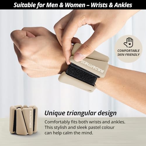 Wrist & Ankle Weights, Adjustable Bands for Women & Men Workouts, Set of 2 – 2lb or 4lb (1lb or 2lb each strap) Ideal for Runs, Jogs, Walks, Yoga, Dance, Pilates, Cardio, Aerobics, Strength Training