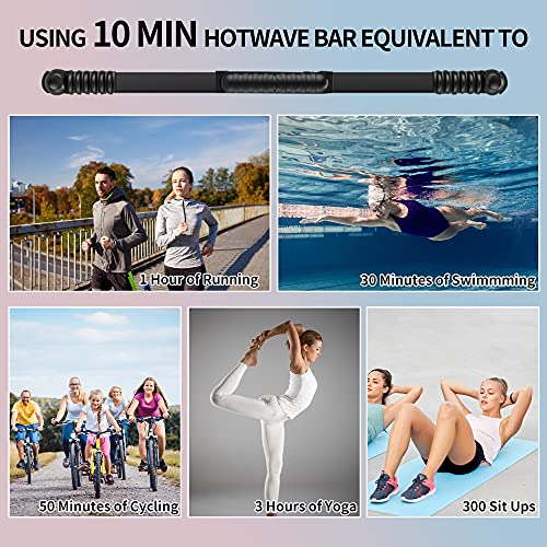 Ann Katy Upgraded Elastic Fitness Bar,Physical Therapy Equipment for Exercise Vibration Training,Fat Buring Workout for Yoga Pilates Sports,Abdominal Muscles Strength Exercises in Home Gym