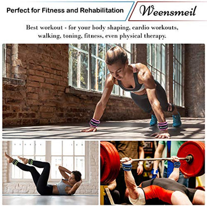 Ankle Weights 1 Pair 1 2 3 4 5 6 10 12 LBS Wrist Weights Arm Weights Leg Weights for Women Men Kids with Adjustable Strap, Strength Training Ankle Weights Set for Running Gym Fitness Workout Walking Jogging