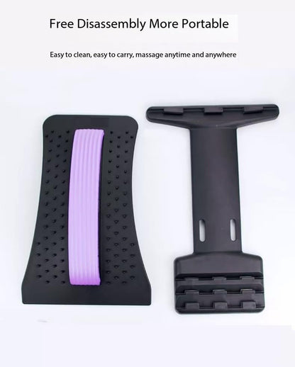 Back Extender for Lower Back Pain, Level 3 Adjustable Back Biscuit Board, Scoliosis Back Massager, Purple