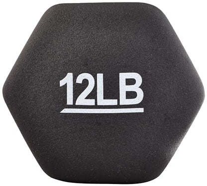 Amazon Basics Neoprene Dumbbell Hand Weights for Exercise and Muscle Toning - style: 12 Pound, Pair