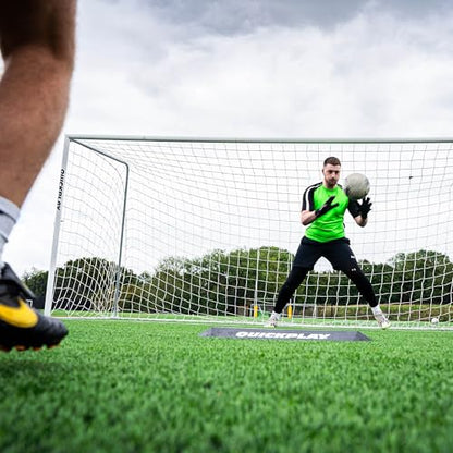 QUICKPLAY Goalkeeper Deflection Ramp - Enhance Reflexes & Hand-Eye Coordination - Heavy-Duty Rubber Construction - Portable Design for Coaches & Players