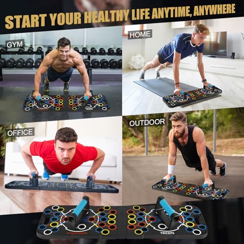 Push Up Board Foldable Adjustable Pushup Bar 56 in 1 Exercise Fitness Workout for Muscle Max Strength Training for Men Women Home Gym Equipment